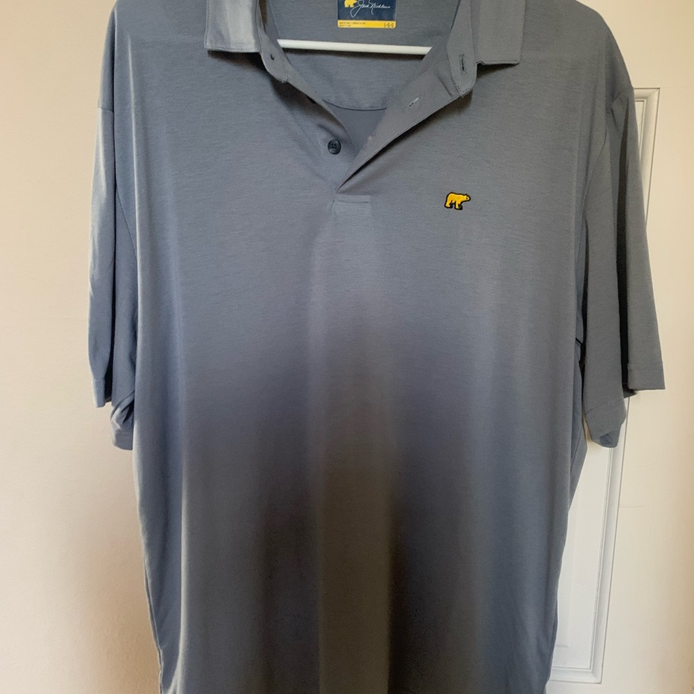 Jack Nicklaus Golden Bear golf polo Large grey